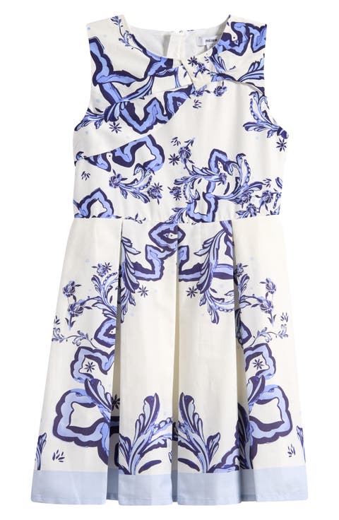 Kids' Emiline Pleat Fit and Flare Dress (Big Kid)