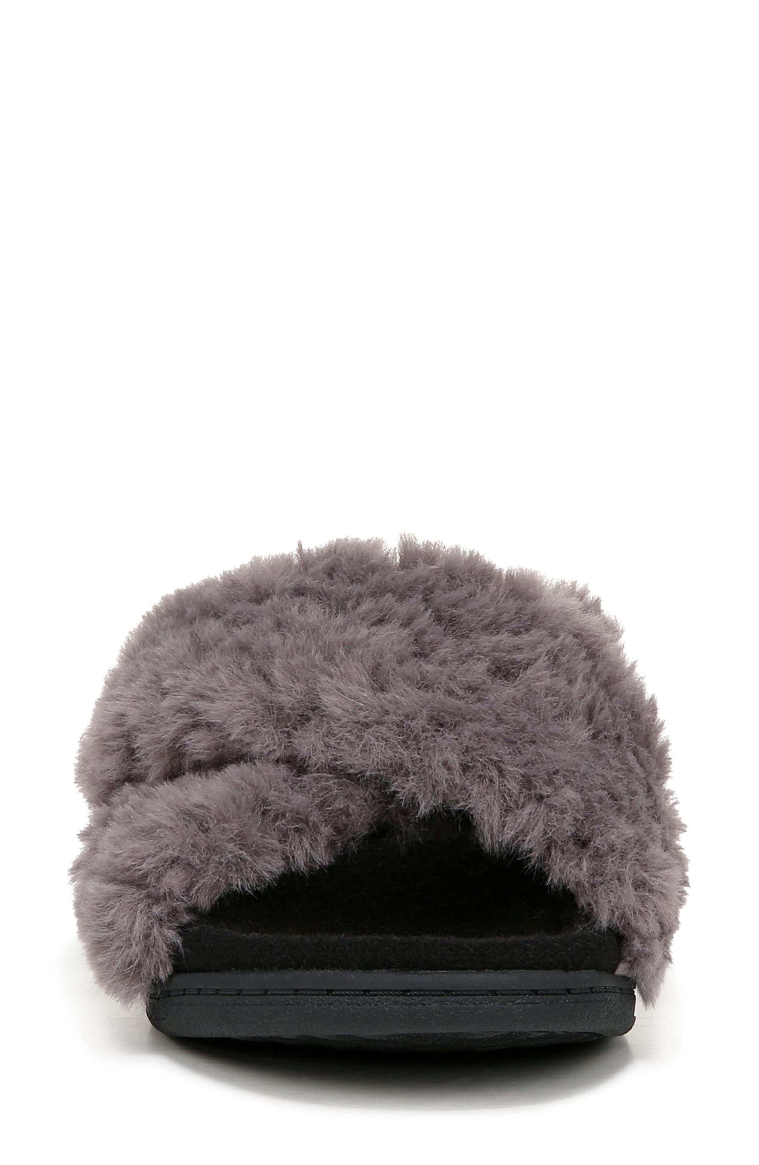 Relax II Plush Slide Sandal, Alternate, color, CHARCOAL