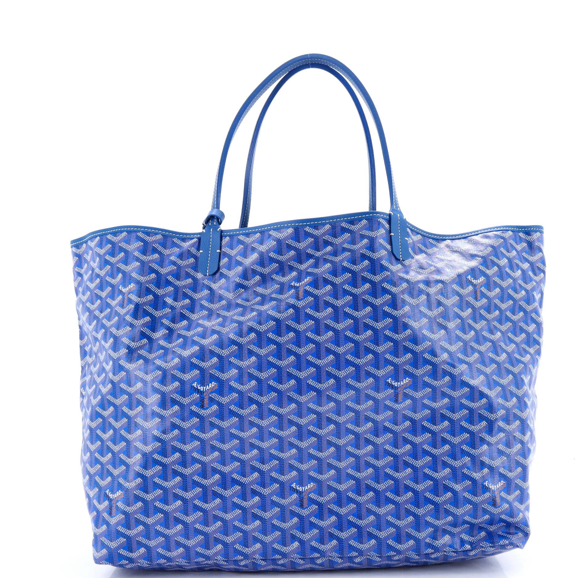 Pre-Owned Goyard Saint Louis Tote Coated Canvas GM, Alternate, color, Blue