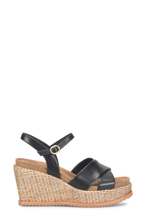 Söfft Diana Espadrille Platform Wedge Sandal In Black