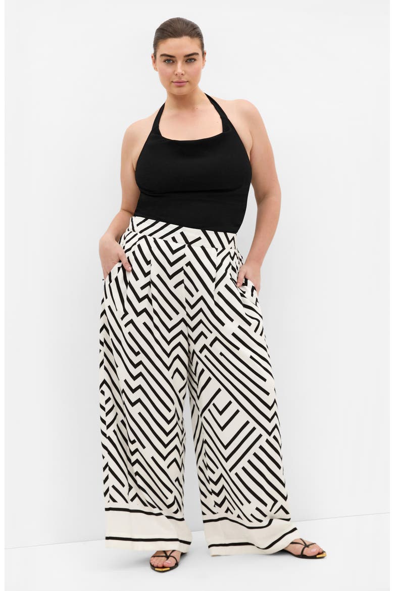 Linear Wide Leg Pants, Alternate, color, LINEAR BDR