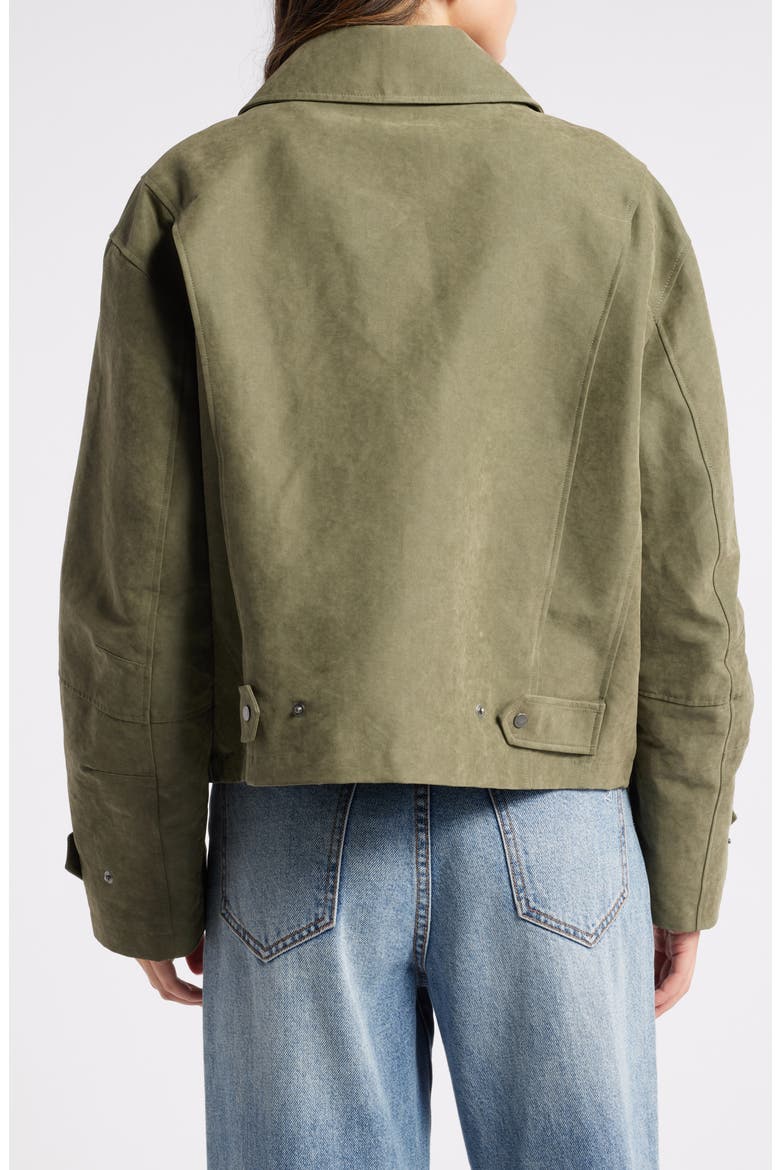 Crop Cotton Blend Field Jacket, Alternate, color, OLIVE KALAMATA