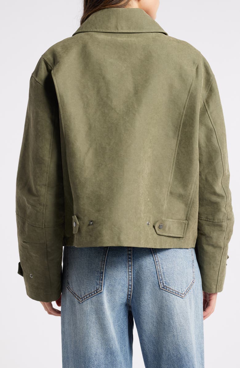 Treasure & Bond Crop Cotton Blend Field Jacket, Alternate, color, Olive Kalamata