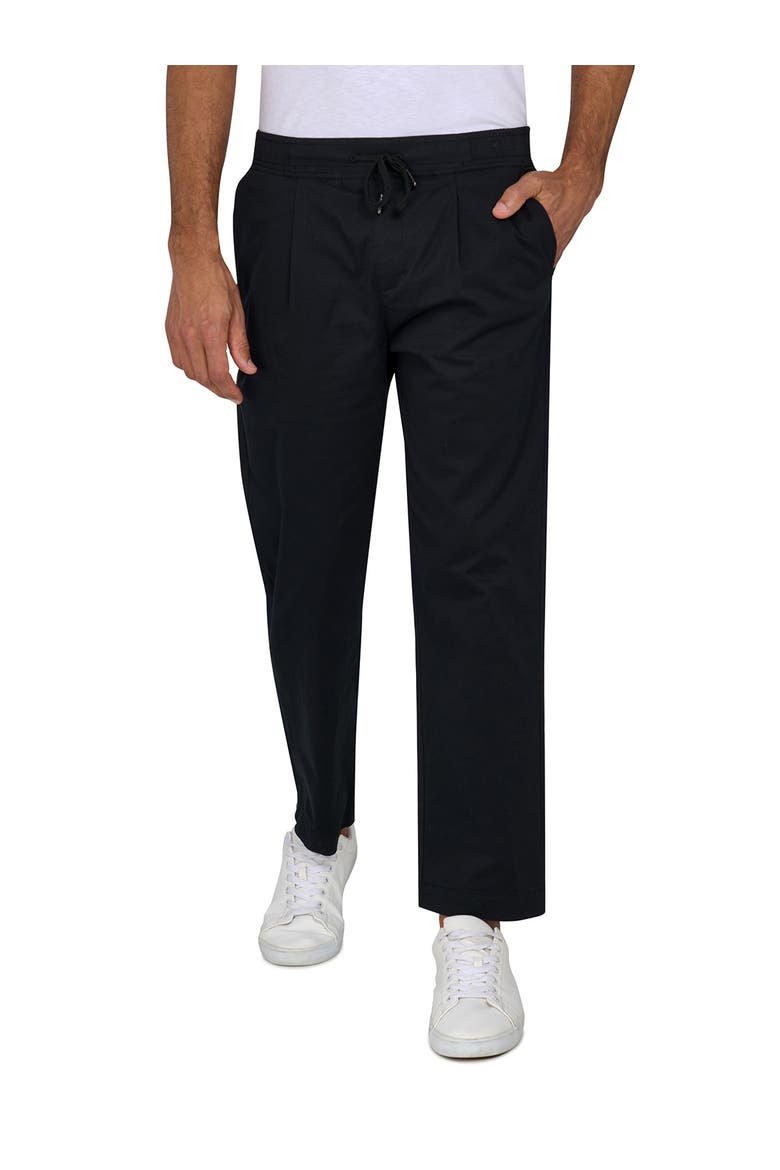 Solid Drawstring Pants, Main, color, BLACK