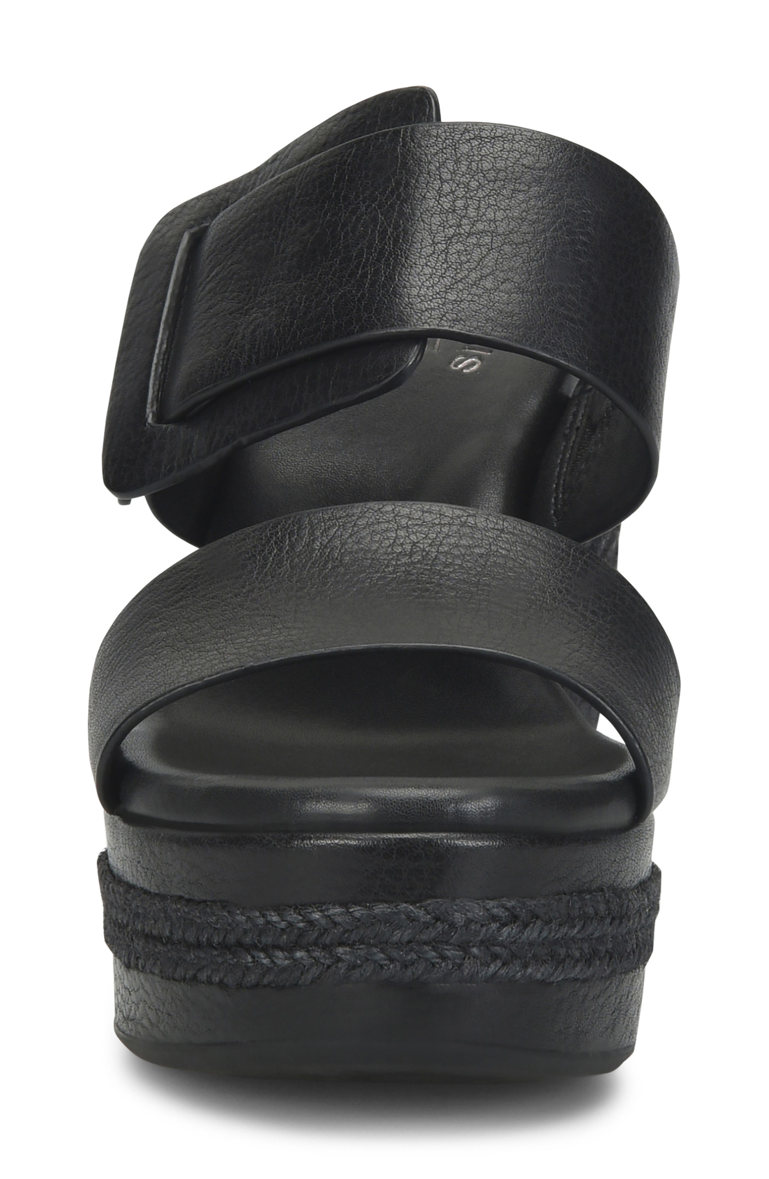 Kork-Ease<sup>®</sup> Raya Espadrille Platform Wedge Slide Sandal, Alternate, color, Black Fullgrain