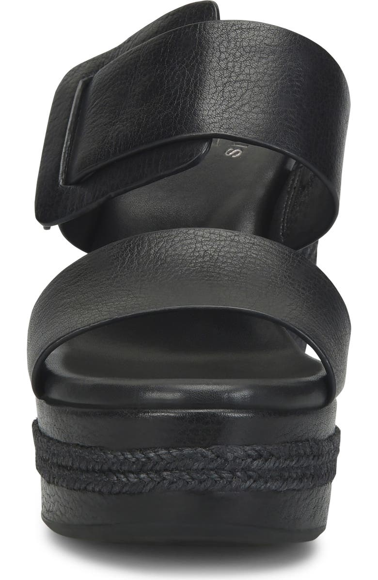Kork-Ease<sup>®</sup> Raya Espadrille Platform Wedge Slide Sandal, Alternate, color, Black Fullgrain