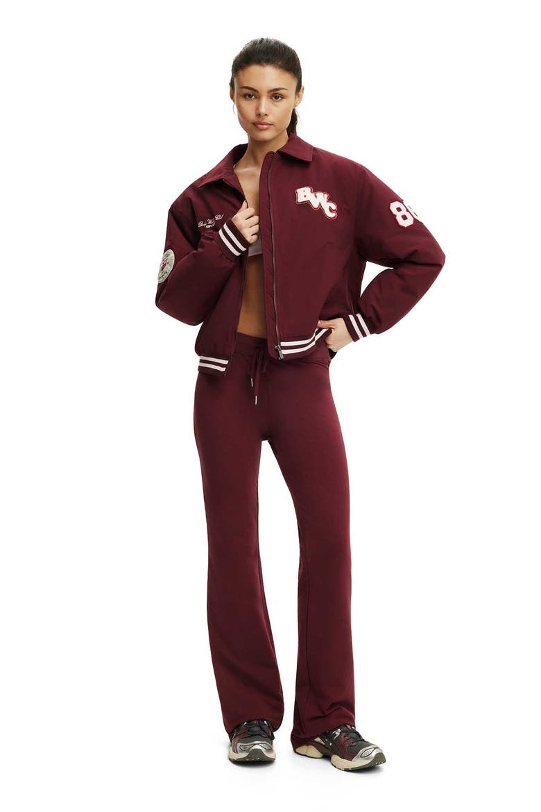 Women's Active Varsity Bomber Jacket, Alternate, color, Gingerberry