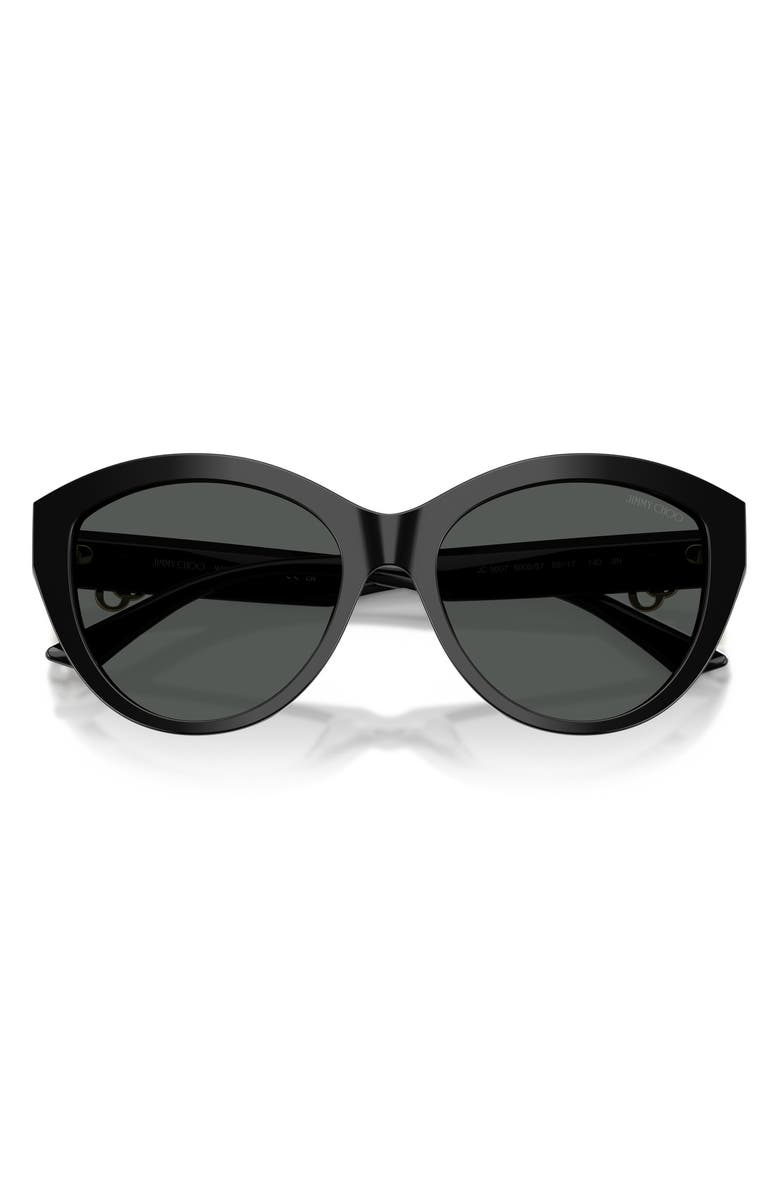 Jimmy Choo 55mm Phantos Sunglasses, Alternate, color, Black/ Dark Grey