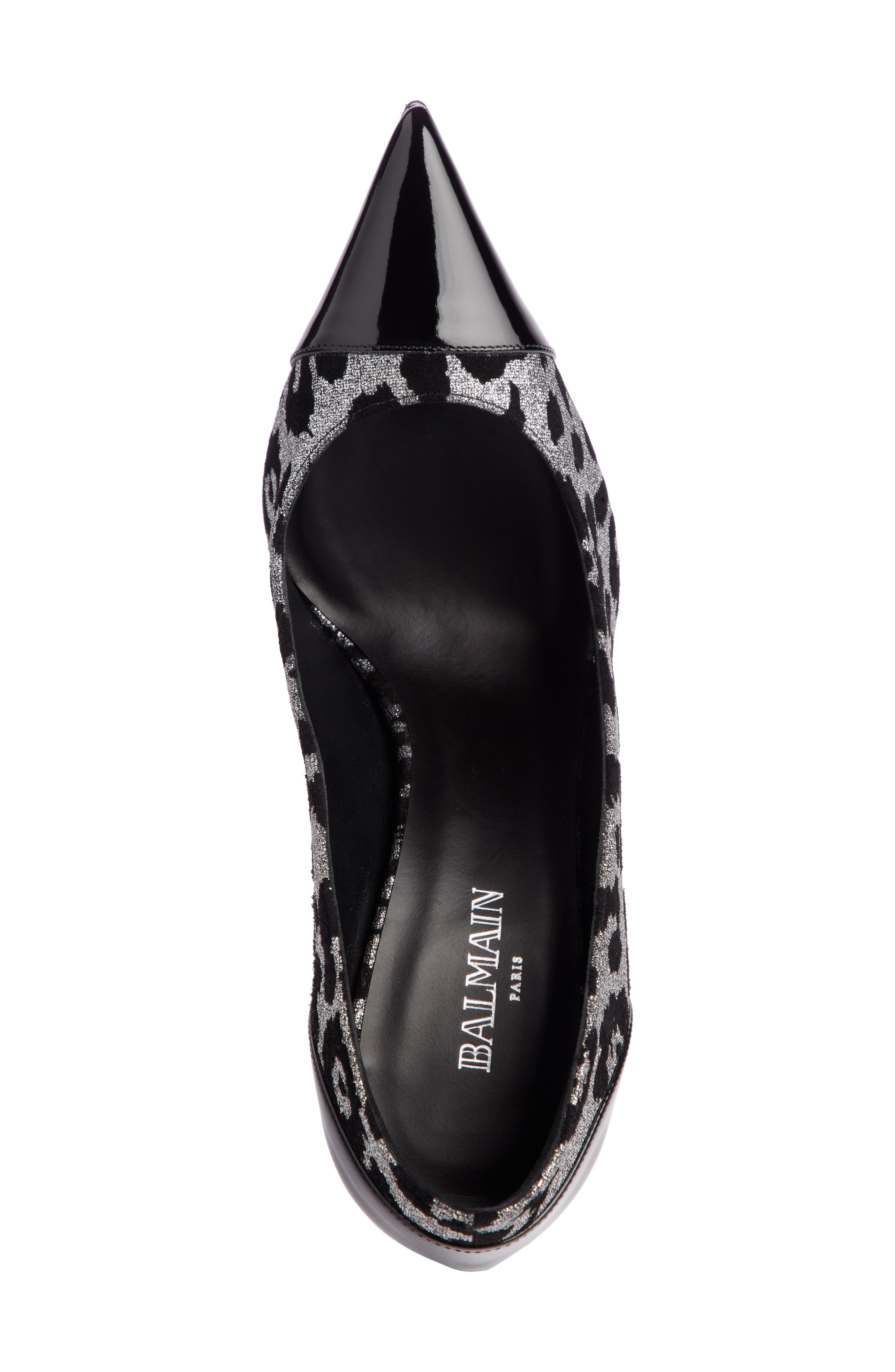 Balmain Daphne Leopard Print Pointy Toe Pump, Alternate, color, 