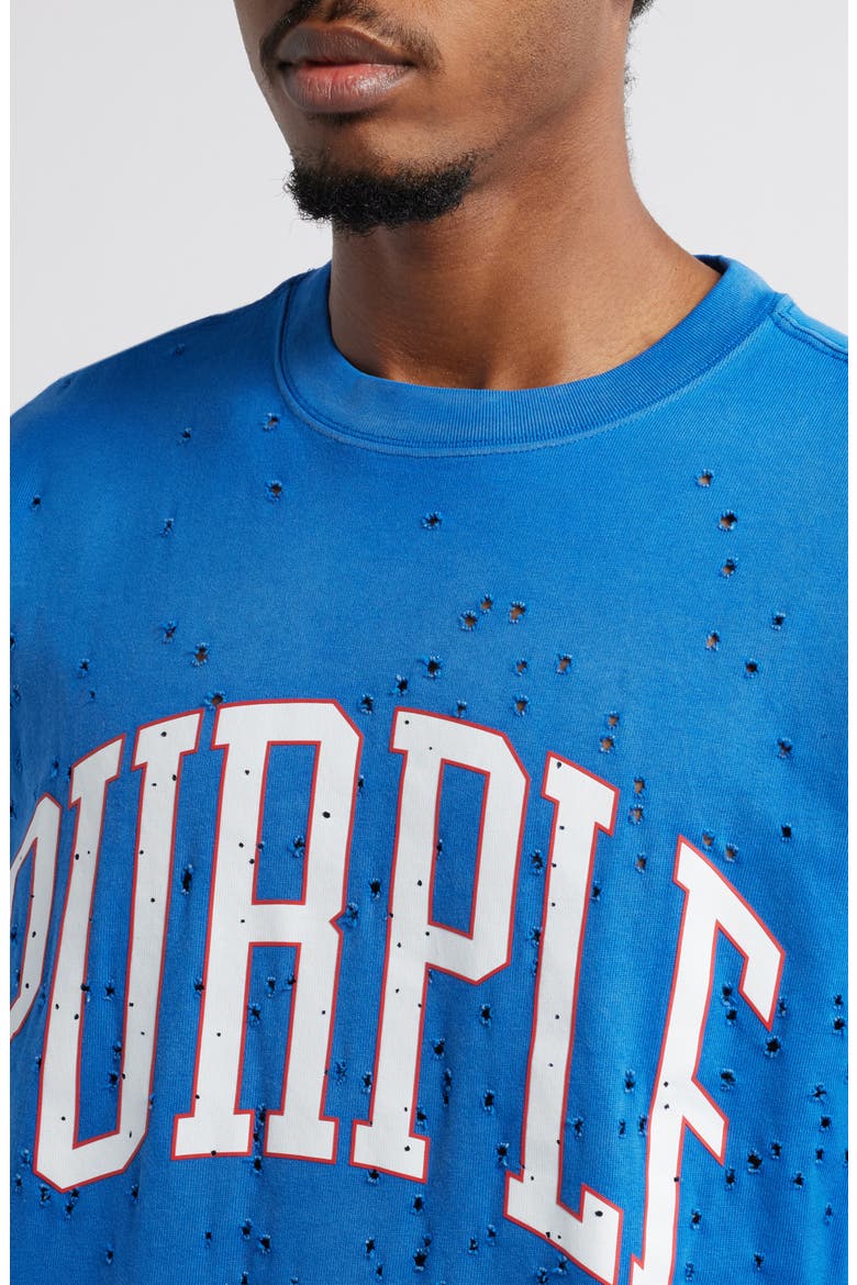 Distressed Heavyweight Cotton Graphic T-Shirt, Alternate, color, BLUE