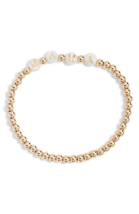 Mama Beaded Stretch Bracelet