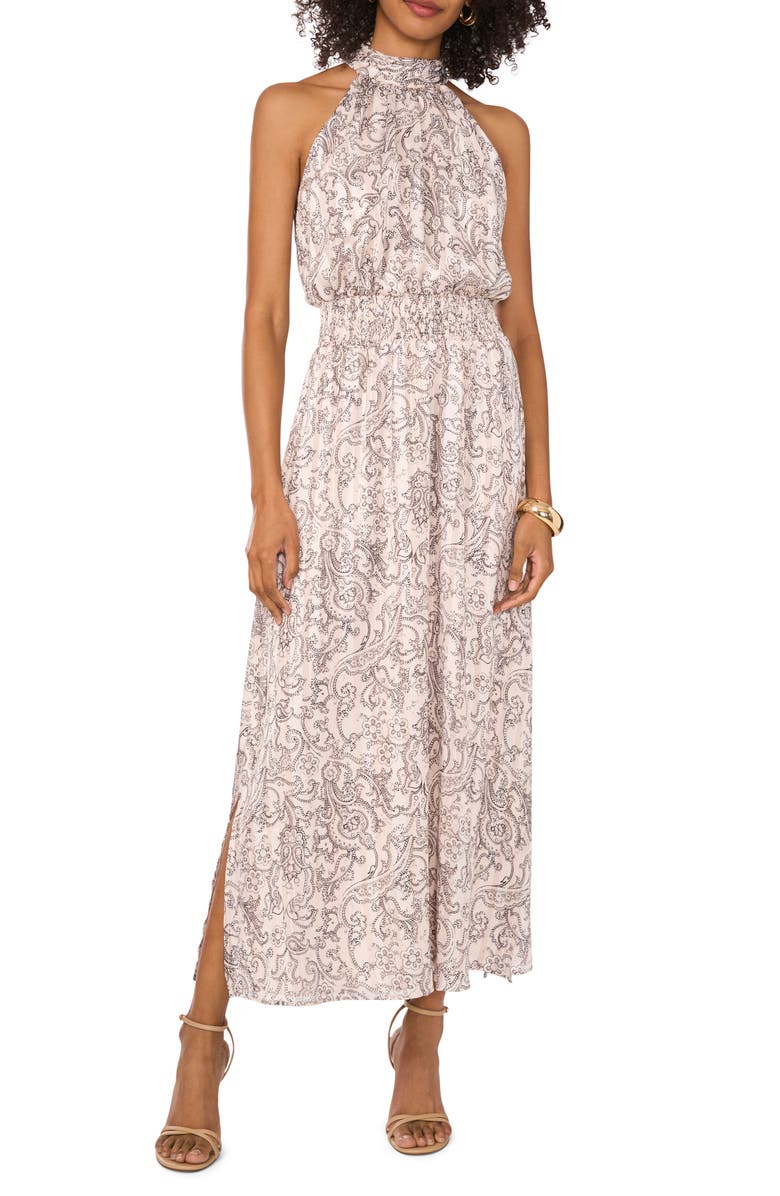 Vince Camuto Print Smocked Waist Maxi Dress, Main, color,