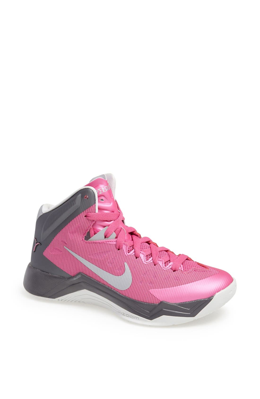 'Hyper Quickness TB' Basketball Shoe, Main, color, PINK/ SILVER/ DARK GREY