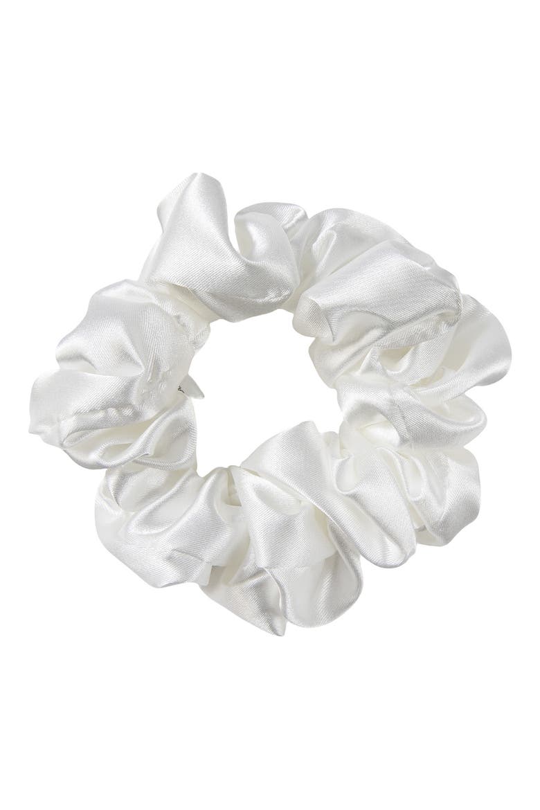 Satin Pillowcase, Scrunchi & Mask Set, Alternate, color, WHITE