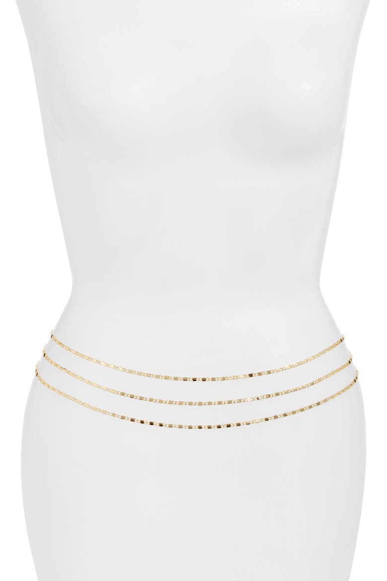 Layered Belly Chain, Main, color, GOLD