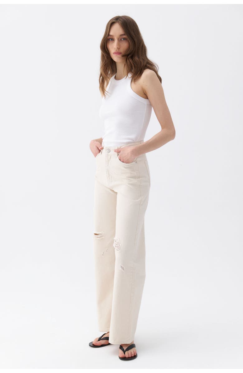 Nocturne Ripped Wide Leg Jeans, Alternate, color,