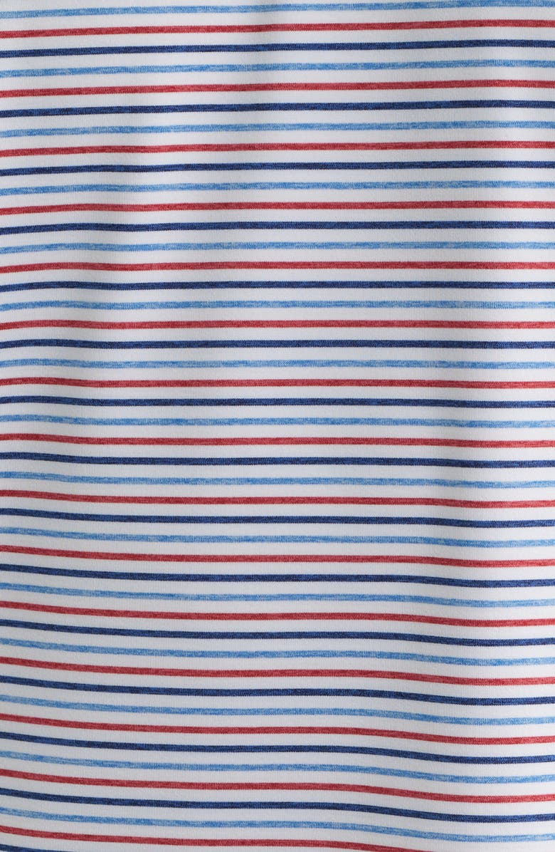 vineyard vines Stripe Sankaty Short Sleeve Performance Polo, Alternate, color, White/Hull Blu/Red