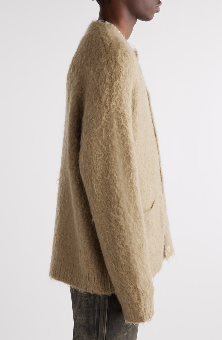 Acne Studios Brushed Crewneck Cardigan, Alternate, color, 