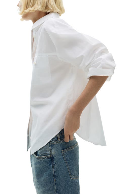 Mango Cotton Button-up Shirt In White