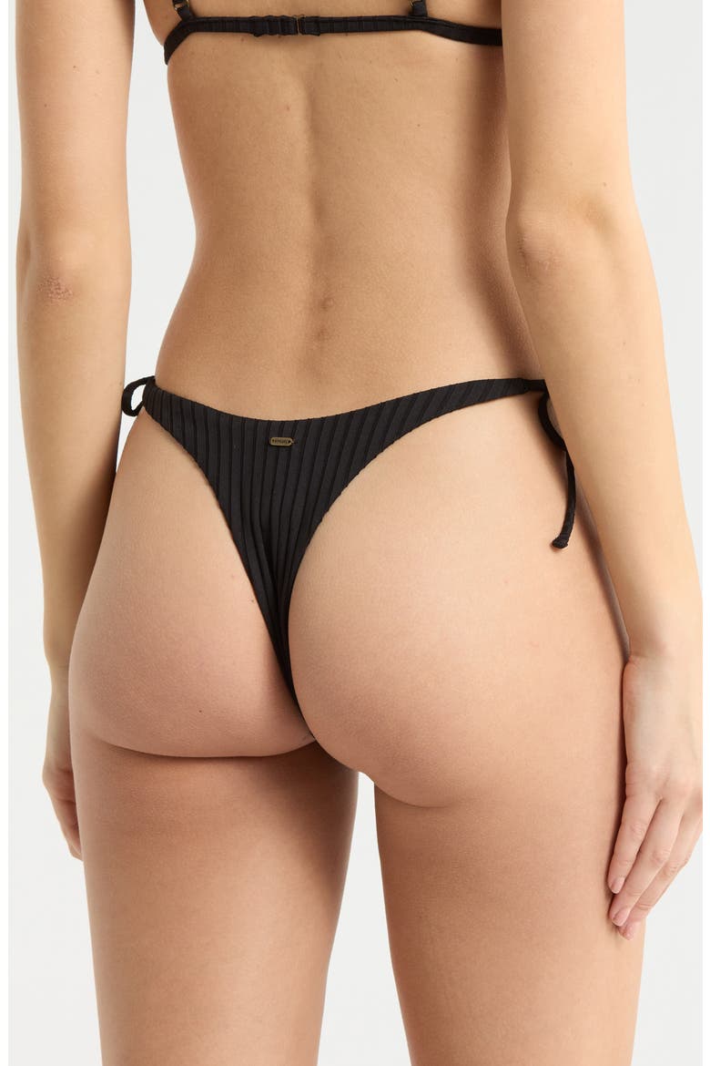 Premium Surf Bare Bikini Bottoms, Alternate, color, BLACK