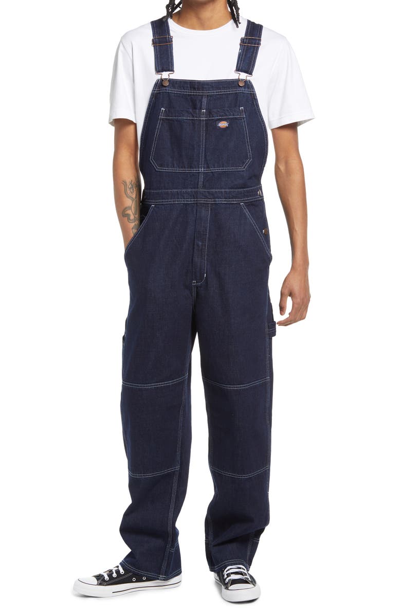 Dickies Men's R2R Denim Bib Overalls, Main, color,