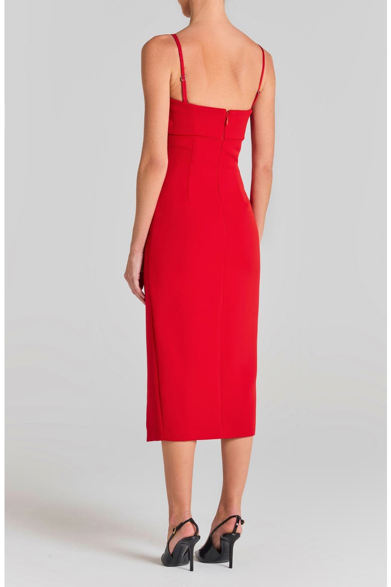 Jasmine Flower Ruffle Sleeveless Midi Dress, Alternate, color, RED