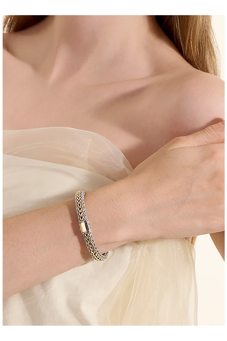 Icon Reversible Bracelet, 7.5mm, Alternate, color, SILVER AND GOLD