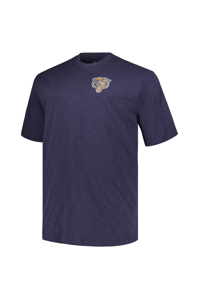 Men's Profile Navy Chicago Bears Big & Tall Two-Hit Throwback T-Shirt, Alternate, color, Navy