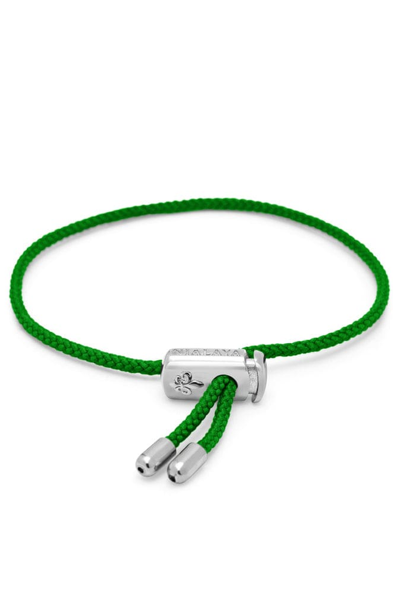Green Adjustable Lock String Bracelet, Main, color, Green