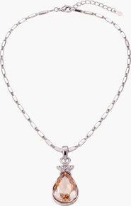 Modenaire Topaz Teardrop Star Pendant Necklace
