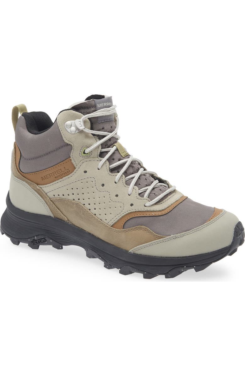 Merrell Speed Solo Mid Waterproof Hiking Boot, Main, color, Fog