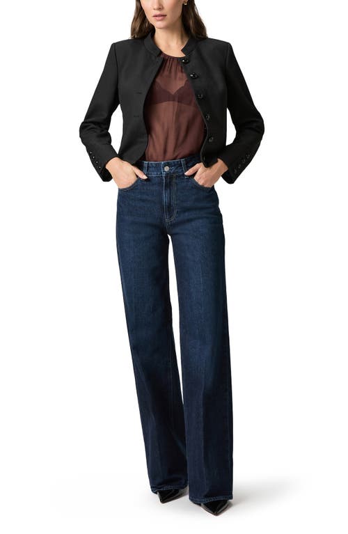 Paige Sasha High Waist Wide Leg Jeans In Blue