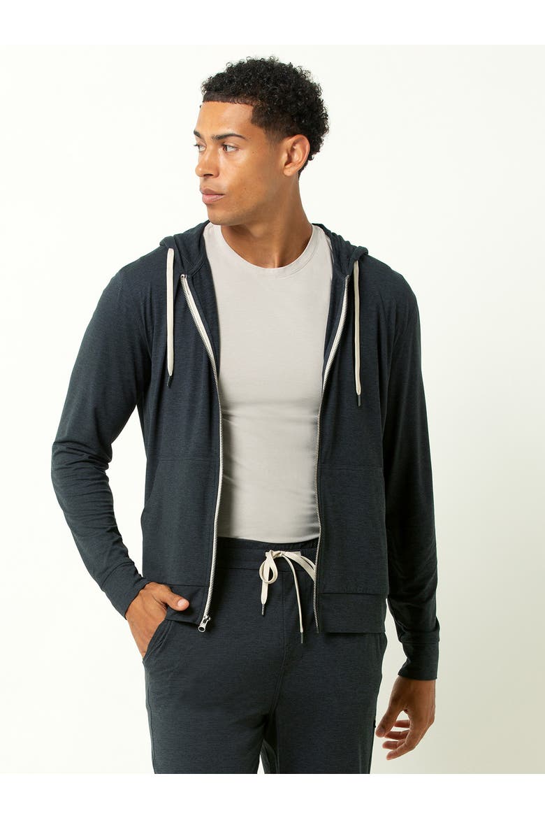 Everyday Full Zip Hoodie, Alternate, color, Heather Navy