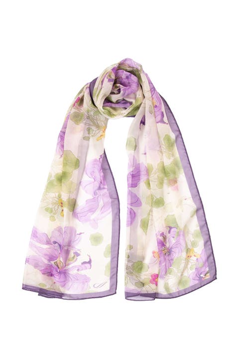 Monique - Long Sheer Silk Scarf for Women