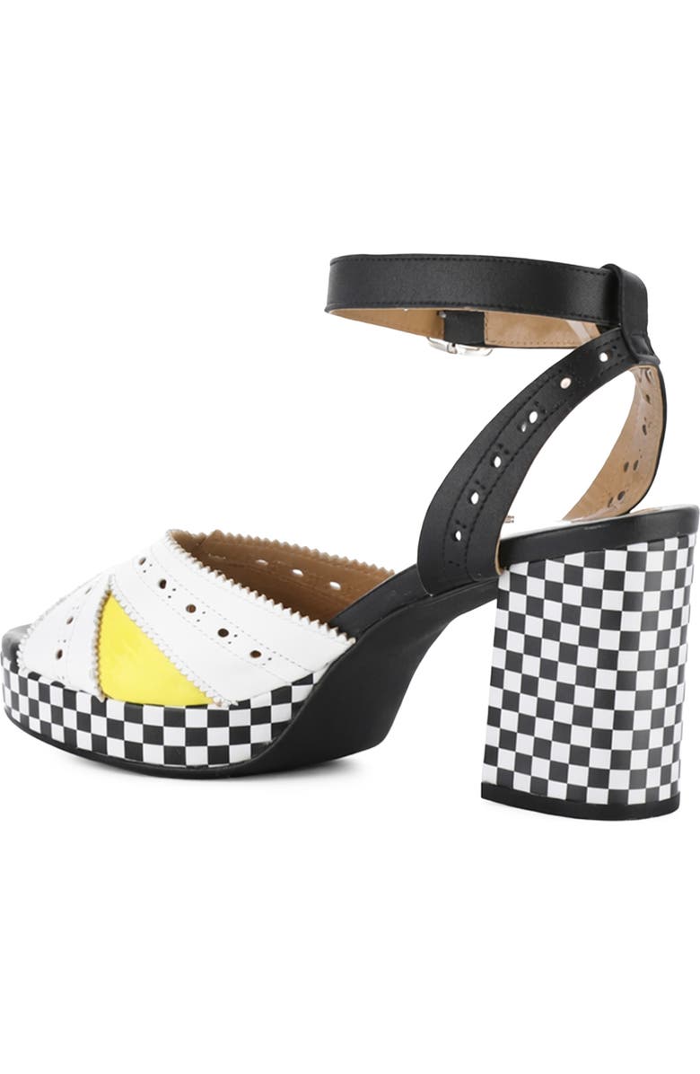 Fly London Eban Ankle Strap Platform Sandal, Alternate, color, White Multi