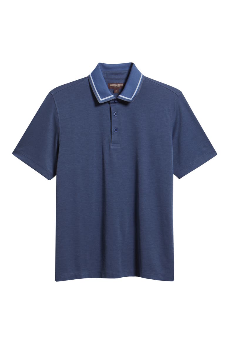 Tipped Contrast Collar Polo, Alternate, color, NAVY