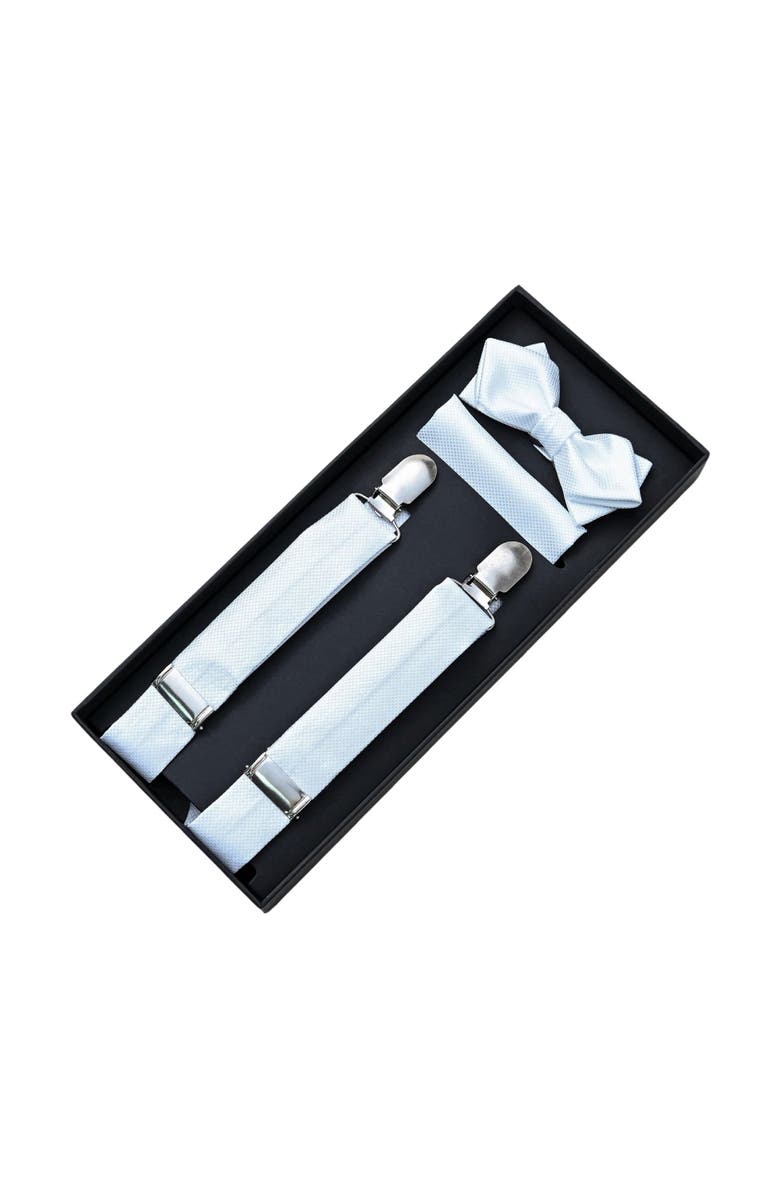 MOUSTACHE Crosshatch Suspender Set, Alternate, color, White