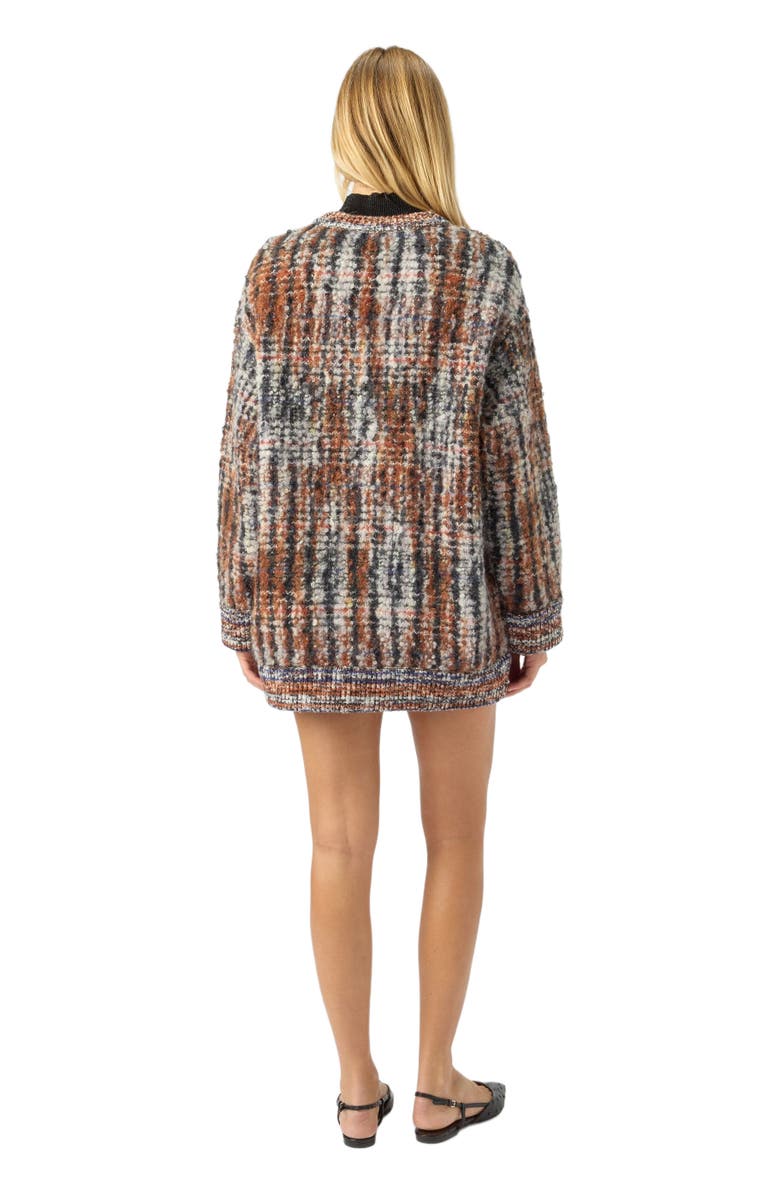 Missoni Cardigan With Check Pattern, Alternate, color, White & Beige