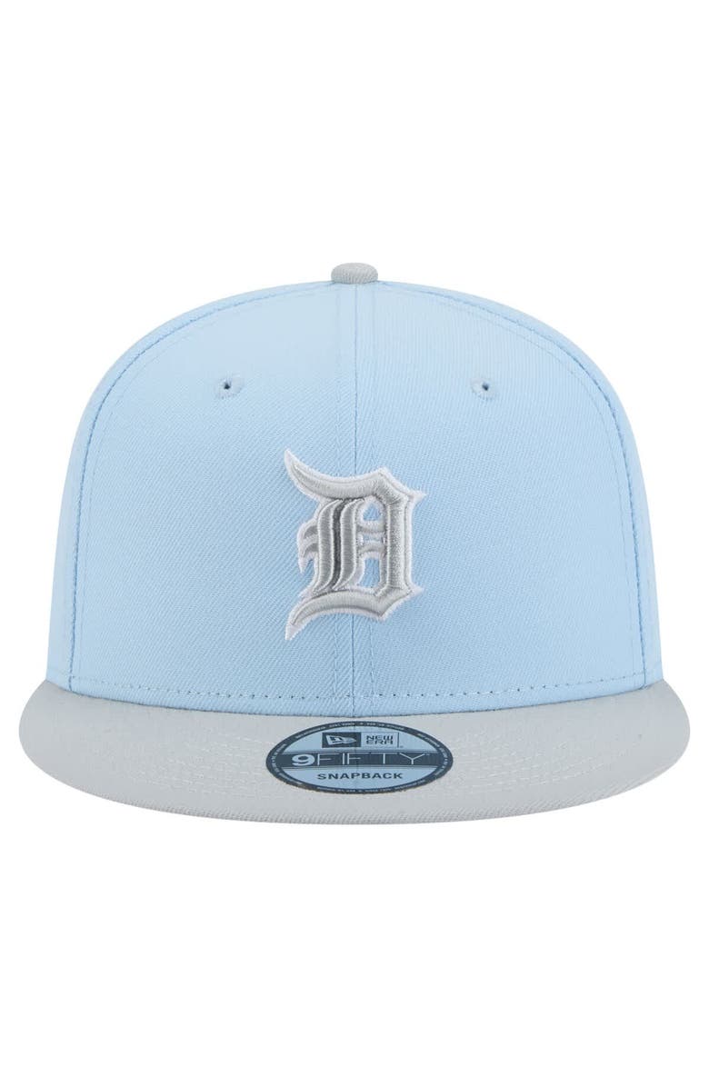 New Era Man's New Era Light Blue/Gray Detroit Tigers 2-Tone Color Pack 9FIFTY Snapback Hat, Alternate, color,