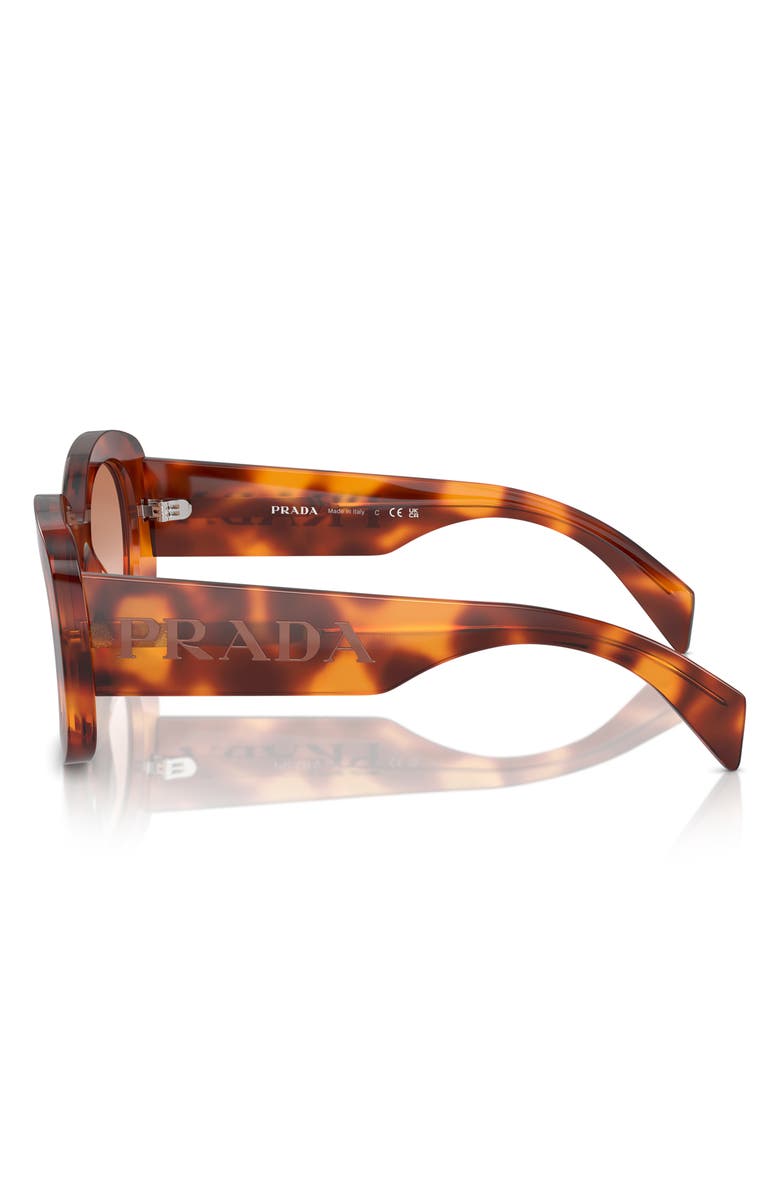 Prada 55mm Gradient Oval Sunglasses, Alternate, color, Brown Grad