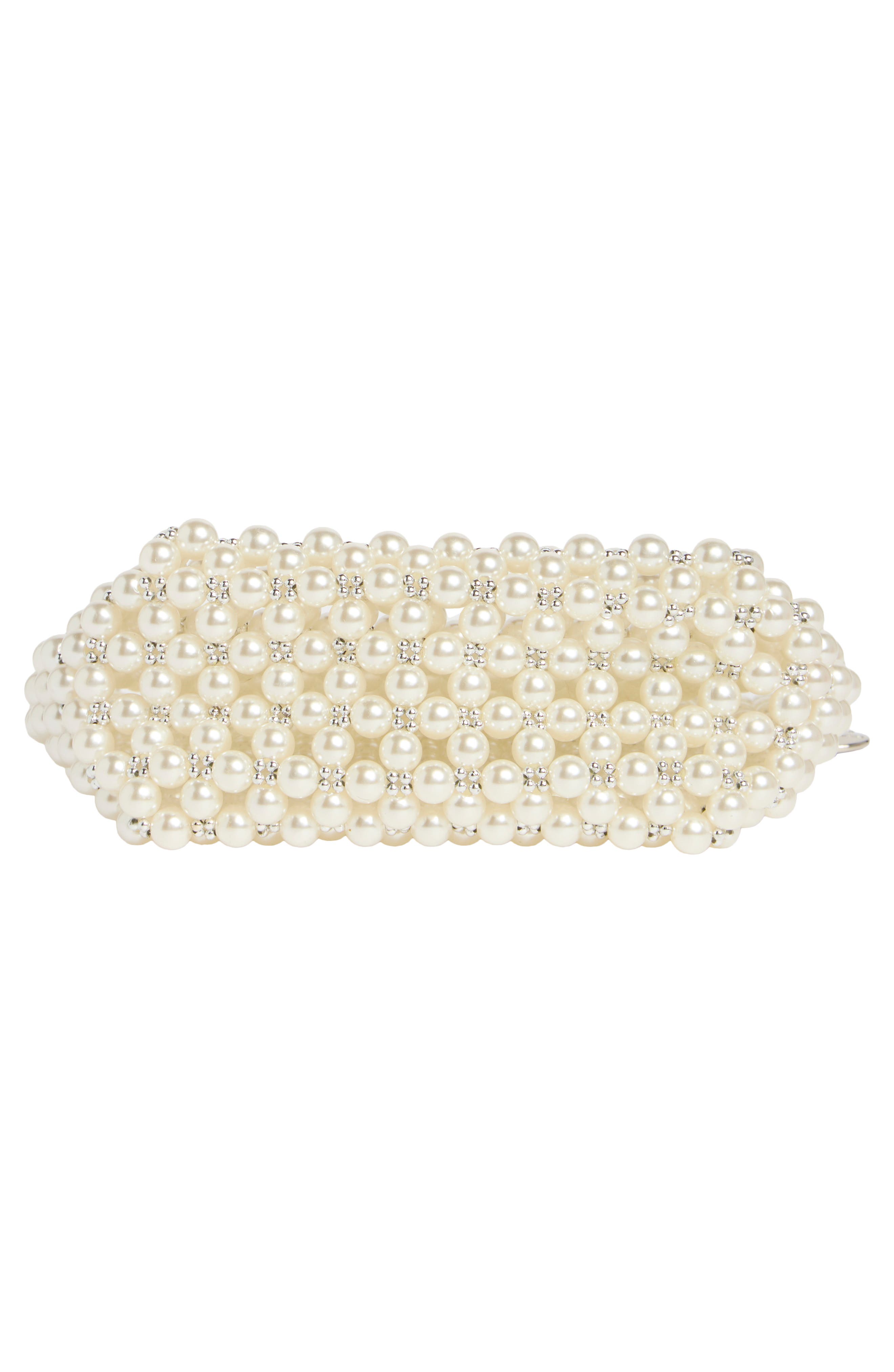 Slouchy Faux Pearl Shoulder Bag