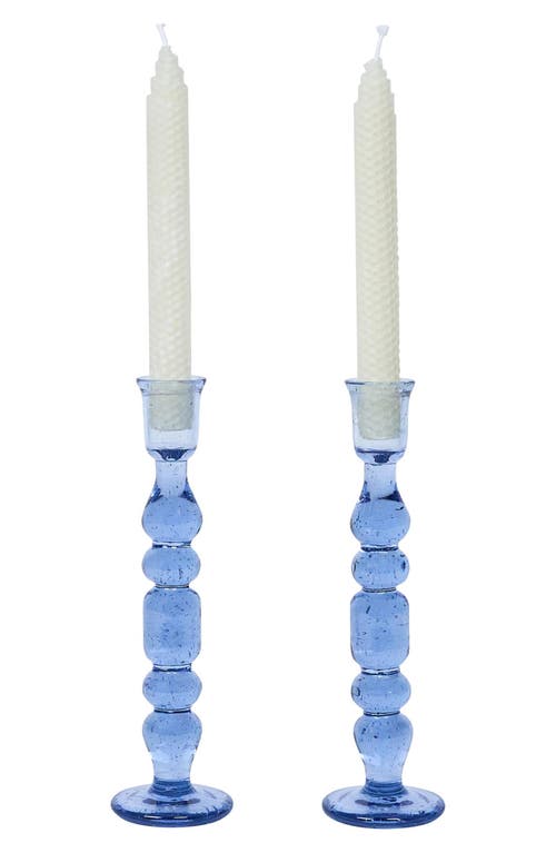 Juliska Provence Set Of 2 Candlesticks In Chambray