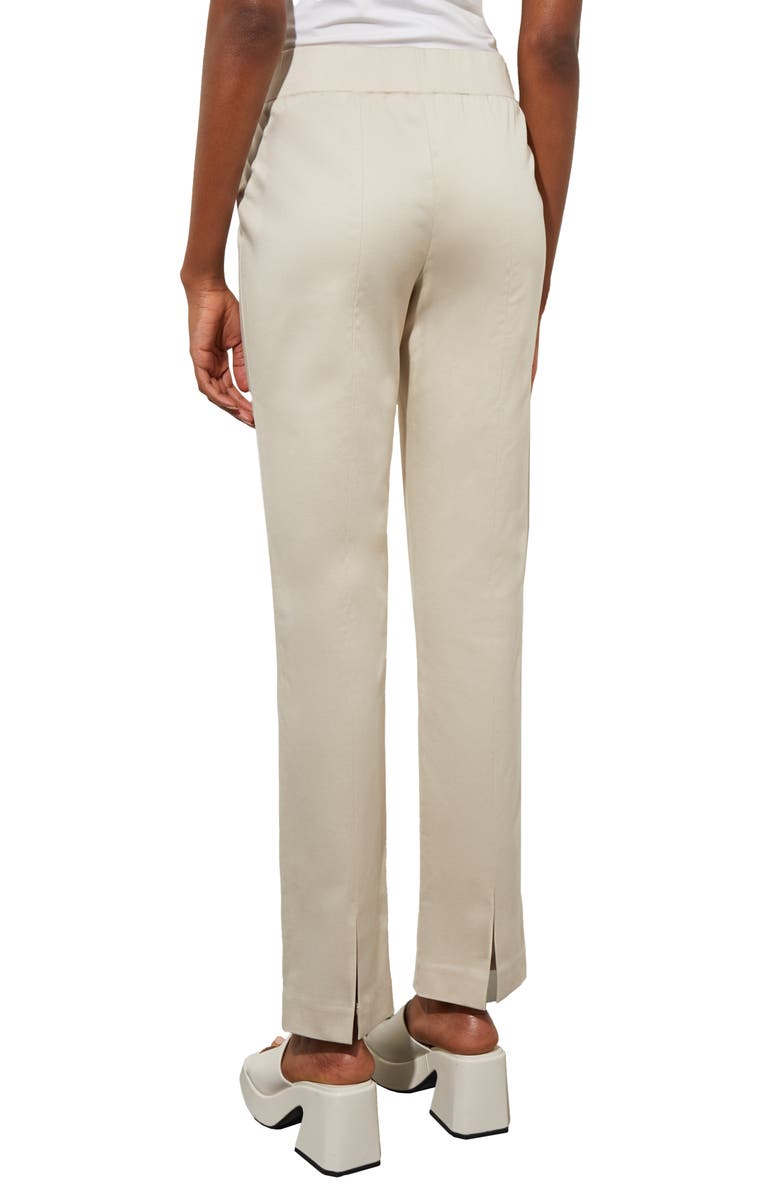Ming Wang Straight Leg Pull-On Pants, Alternate, color, Almond Beige