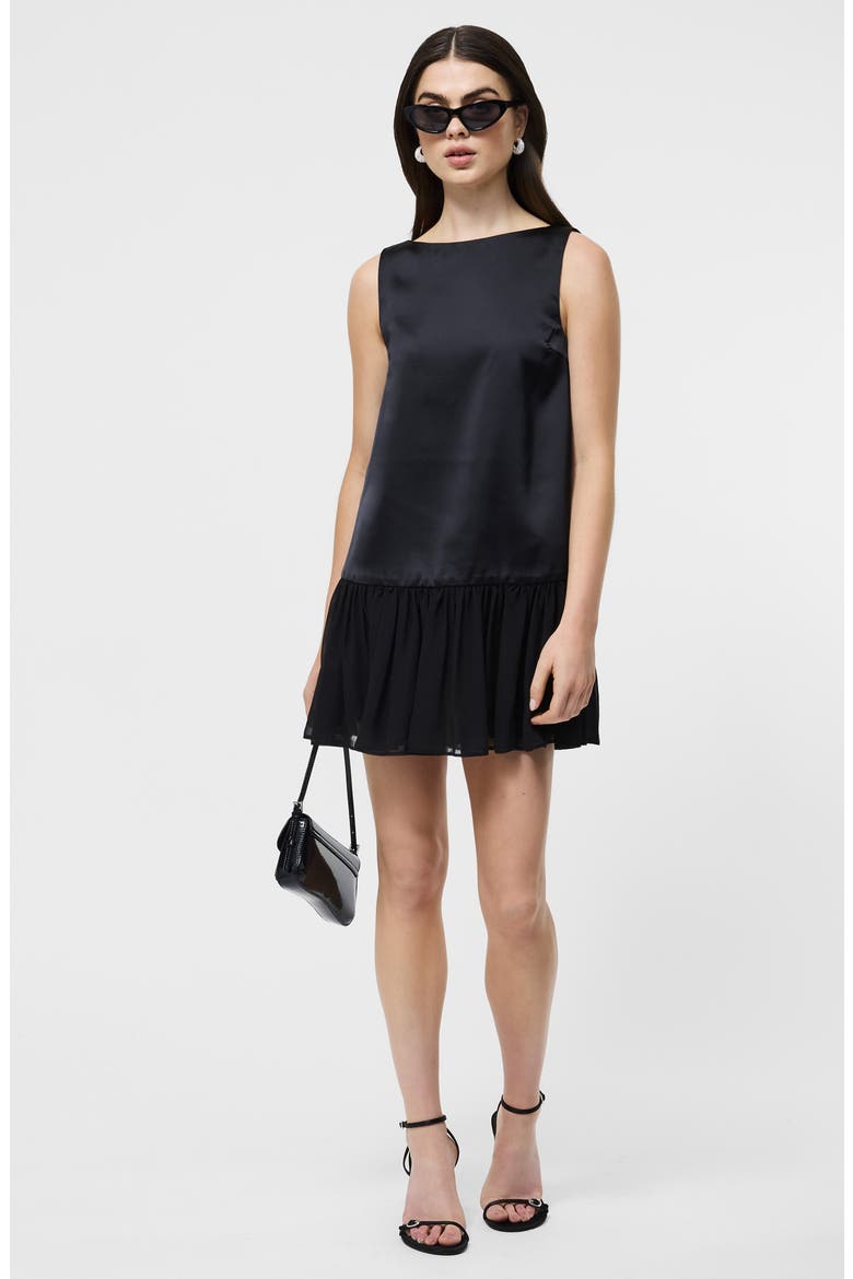 Marina Slinky Pleated Minidress, Alternate, color, 01-BLACK