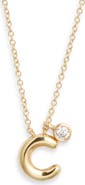 Chelsea28 Goldtone Initial Pendant Necklace