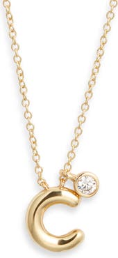 Chelsea28 Goldtone Initial Pendant Necklace