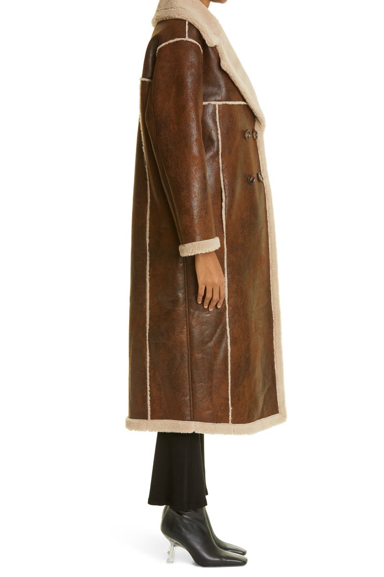 Jetz Faux Shearling Coat, Alternate, color, CHOCO BROWN SHEARLING