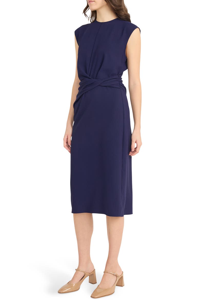 Luxely Beach Crepe Midi Dress, Alternate, color, Evening Blue
