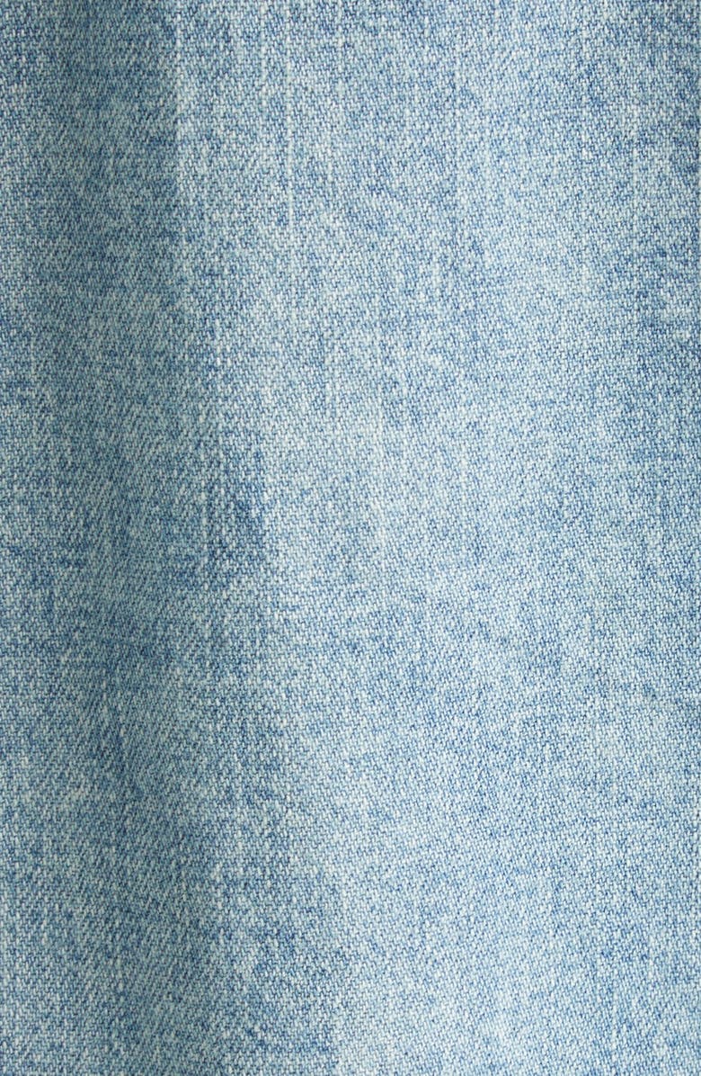 Veronica Beard Dalma Colorblock Denim Button-Up Shirt, Alternate, color, Time Travel