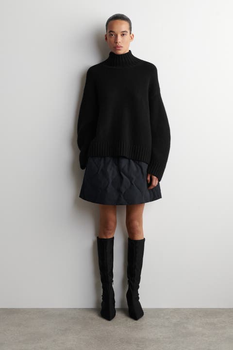 Quilted Down Mini Skirt